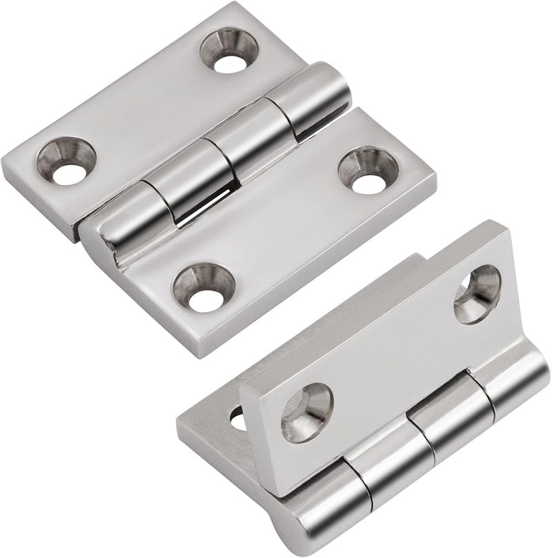 Laorde 316 Stainless Steel Hinges Marine Grade 1.5" x 1.5" Heavy Duty Boat Hatch Hinge (40 mm X 40 mm) 4 Pack Casting Cabinet Door Hinge with Screws - Image 2